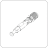 JINIO, Шток эксцентрика односторонний угловой J6-8 (Односторонний угловой J6-8 арт. Q-9733/5)