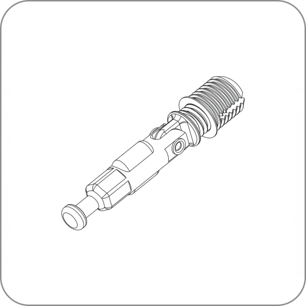 JINIO, Шток эксцентрика односторонний угловой J6-8 (Односторонний угловой J6-8 арт. Q-9733/5)
