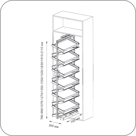 Обувница поворотная STARAX, (Белый, 1350-1550 арт. S-6833-W код )