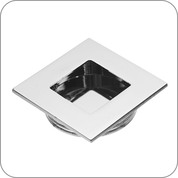 Ручка врезная квадратная (Хром, 40 арт. UZ-00B226-01 код 15-0451)