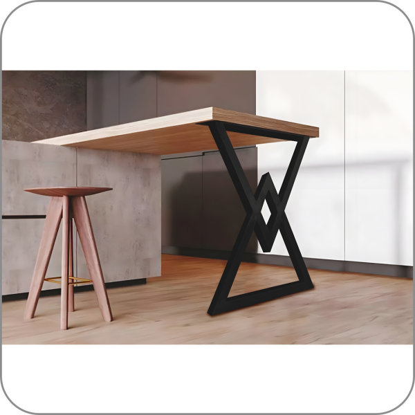 Опора LOFT "Тэта", профиль 60*30*2 (Черный матовый, 725*595*595 арт. Q-6049 код 16-0072)