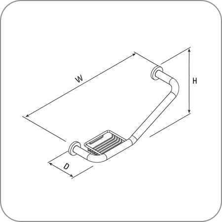 S-8823 Поручень для ванны, угловой (хром)