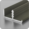 Алюминиевый профиль врезной ДР1-04 (Шампань арт. ДР1-04 код 28-0012)