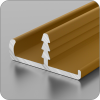 Алюминиевый профиль врезной ДР1-09 ( Золото арт. ДР1-09 код )