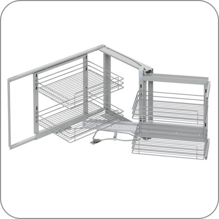 Волшебный уголок Starax - Fixed классик, Хром, с доводчиком, Правое, 450