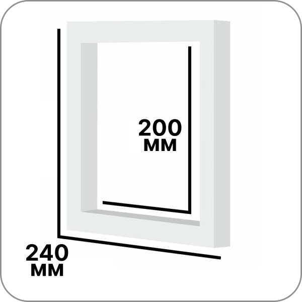 Полкодержатель LOFT  одинарный квадратный (Белый матовый, 240*240 арт. Q-0486 код 18-0004)