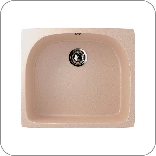 Мойка односекционная, мин. база 600 мм, U-408 (328 - Бежевый арт. U-408-328 код 31-0265)