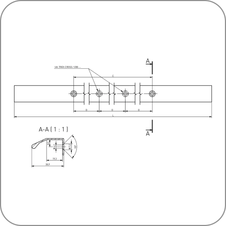 Ручка торцевая TREX CROSS (Брашированное золото, 1200 арт. UA-TREX-CROSS-1200-22 код )