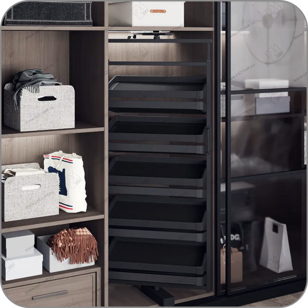 Обувница поворотная STARAX, (Антрацит, 1350-1550 арт. S-6833-A код )