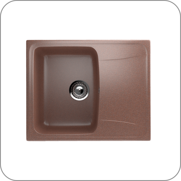 Мойка односекционная, мин. база 450 мм, U-201 (307 - Терракот арт. U-201-307 код 31-0131)