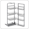 Шкаф-колонна Starax Premial двухсекционная, без доводчика (6 корзин, 600, 1850-2000, хром арт. S-1230 код 4-0121)