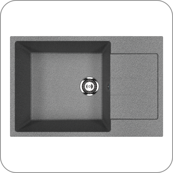 Мойка односекционная, мин. база 800 мм, U-602 (309 - Темно-серый арт. U-602-309 код 31-1022)