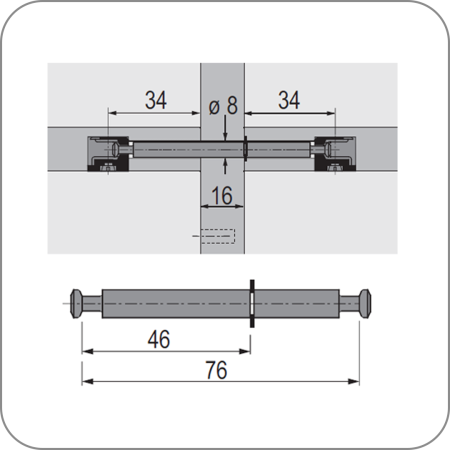 Дюбель двойной для Стяжки эксцентриковой 