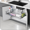 Выдвижная корзина под раковину Starax, на шариковых направляющих, с доводчиком, без крепл. к фасаду