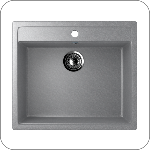 Мойка односекционная, мин. база 600 мм, U-104 (342 - Графитовый арт. U-104-342 код 31-0047)