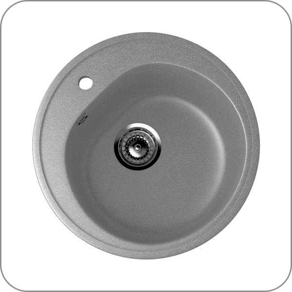 Мойка круглая, мин. база 450 мм, U-101 (342 - Графитовый арт. U-101-342 код 31-0019)