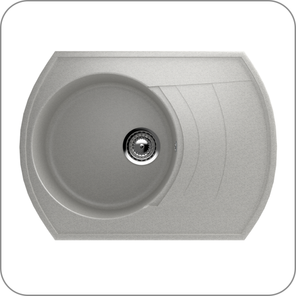 Мойка односекционная, мин. база 450 мм, U-206 (310 - Серый арт. U-206-310 код 31-0178)