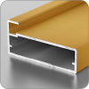Алюминиевый профиль F1-33  (Золото браш арт. F1-33 код 28-0051)