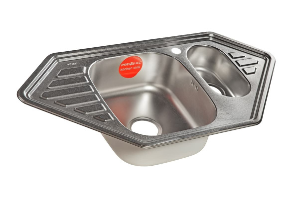 Мойка, нержавеющая сталь, две чаши, P9550 (Матовая арт. P9550/M код 31-0375)