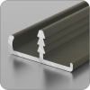Алюминиевый профиль врезной ДР1-03 (Шампань арт. ДР1-03 код 28-0007)