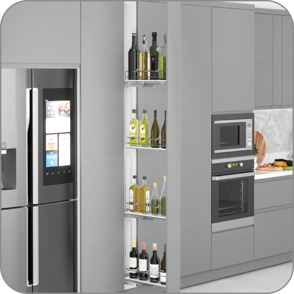 Бутылочница Starax в высокий шкаф H-1650 мм, с доводчиком