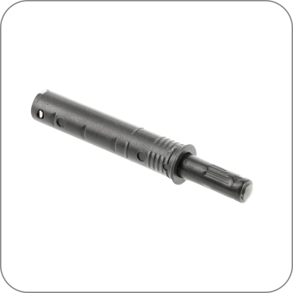 Толкатель врезной GTV Salto Nova короткий с каучуковым окончанием, черный