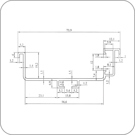 Профиль Eco4 LED GOLA C-образный