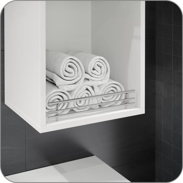 S-8602 Рейлинг бортик [400 мм], 400*15*65 (хром)