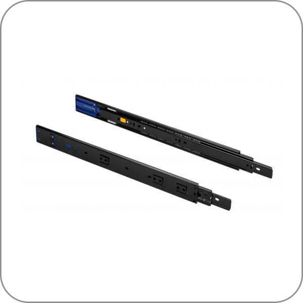 Направляющие GTV- VERSALITE PLUS, черные, шариковые 45 мм, полного выдвижения, с доводчиком (400, черный арт. PK-L-H45-400-B-20 код )