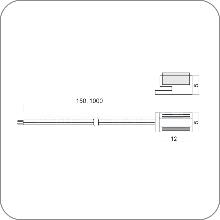 Коннектор соединительный, типа "Н" с проводом питания, для  LED лент (Коннектор соединительный, типа "Н" с проводом питания, для  LED лент 5 м  арт. Q-5276 код 15.800.00.062)