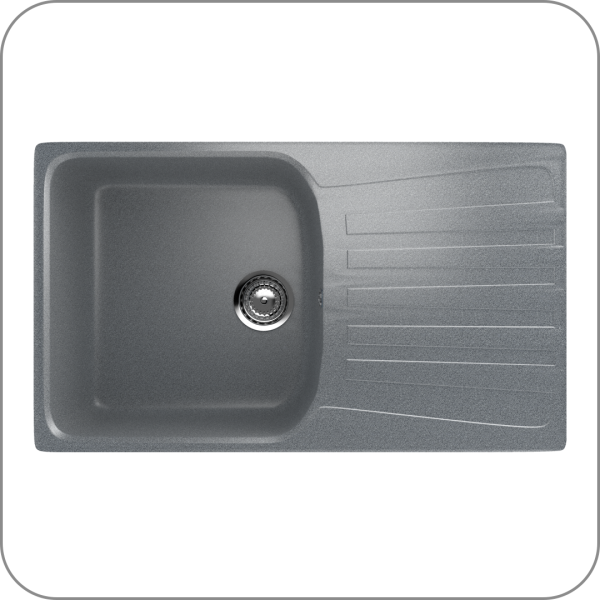 Мойка односекционная, мин. база 500 мм, U-203 (309 - Темно-серый арт. U-203-309 код 31-0152)