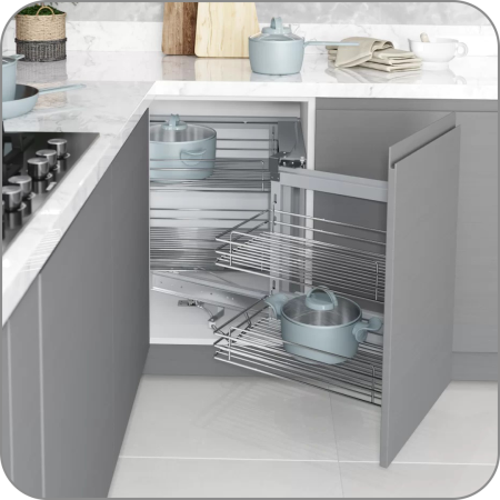 Волшебный уголок Starax - Fixed классик, Хром, с доводчиком, Правое, 450