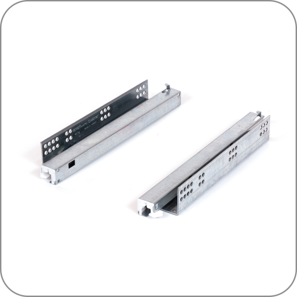 Направляющие Samet - SMART SLIDE, скрытого монтажа, полного выдвижения, PUSH to OPEN, без доводчика