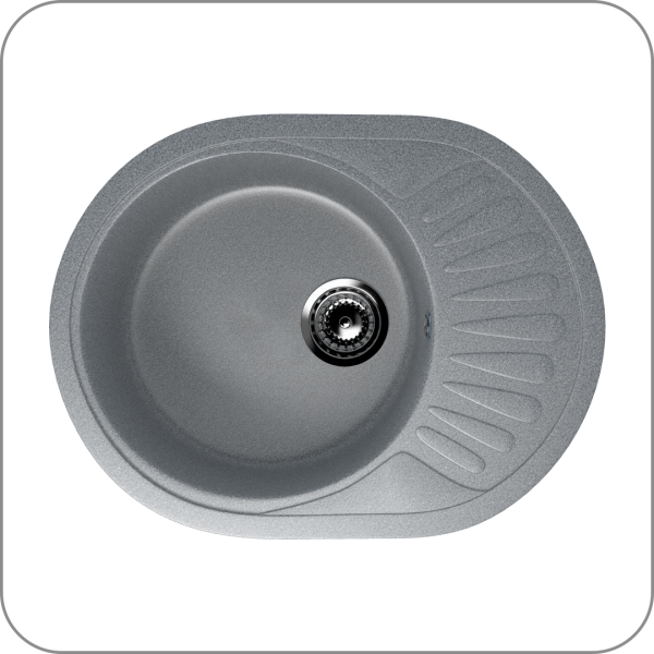 Мойка односекционная, мин. база 450 мм, U-107m (309 - Темно-серый арт. U-107m-309 код 31-0084)