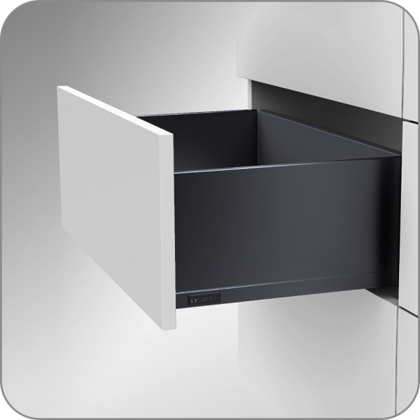Ящик Samet - FLOWBOX, H-256, с доводчиком и 3D регулировкой (Антрацит, 450 арт. Q-0569 код )