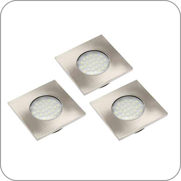 Комплект из трех светильников GTV, Marbella Plus, 3*1,5 W (2700 Теплый арт. LD-KWP27CB-53 код 27-0003)