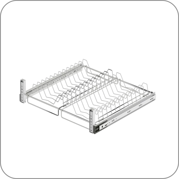 Посудосушитель Starax выдвижной на шариковых направляющих, с доводчиком, крепл. на фасад (600 арт. S-2233 код 3-0044)