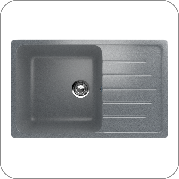 Мойка односекционная, мин. база 600 мм, U-400 (309 - Темно-серый арт. U-400-309 код 31-0197)