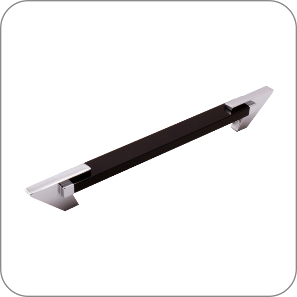 Мебельные ручки MARCA, 314 (Черный/Хром, 160 арт. 314.160.P02 код 15-0899 арт. 314.160.P02 код 15-0899)
