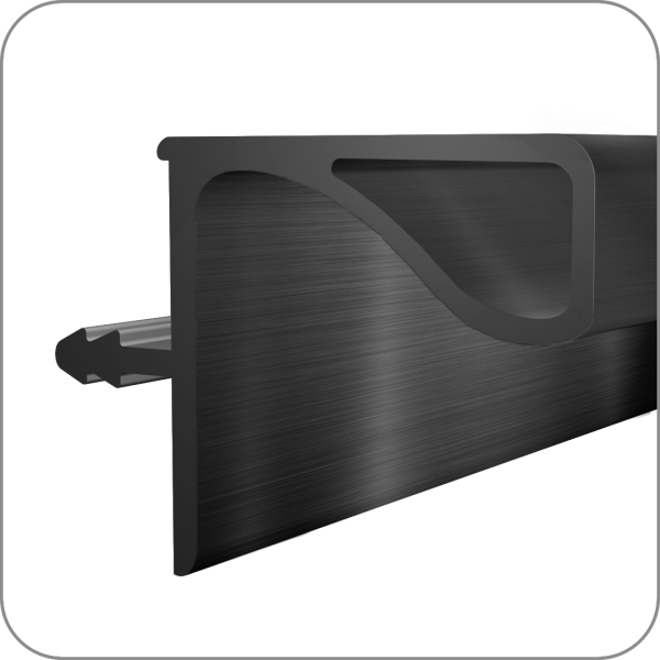 Профиль Eco4 GOLA для верхнего модуля (Черный браш, 4м код.АО61.44, артикул Q-7317)