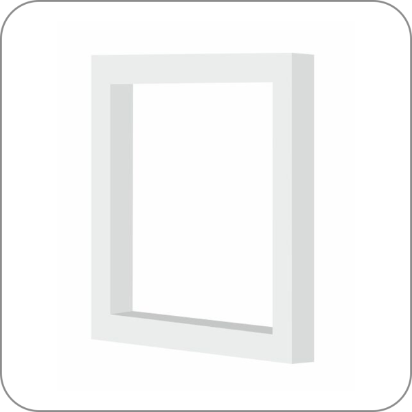 Полкодержатель LOFT  одинарный квадратный (Белый матовый, 220*200 арт. Q-0486 код 18-0004)