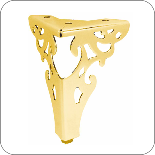 Ножка мебельная, угловая, золото, 100мм (Золото, 100 арт. Q-4240 код 16-0106)